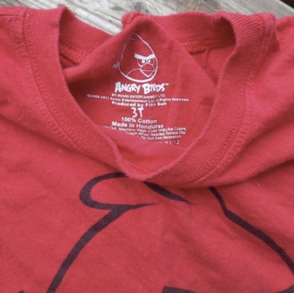 Free With Purchase T-shirt Angry Bird 3Y - Picture 2 of 2